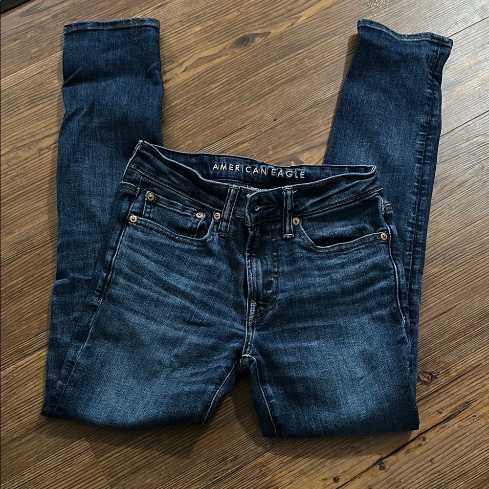 American Eagle Outfitters Blue Skinny Jeans with Stretch